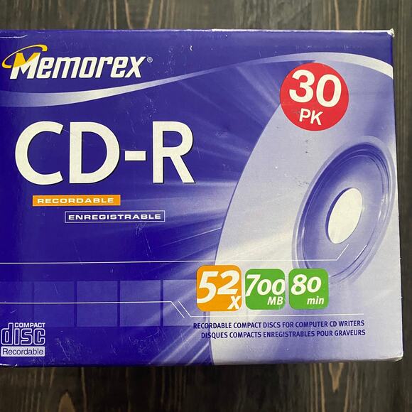 Memorex 52X CD-R Disc's, Compact Disc Recordable, Full Sealed Box - Picture 3 of 5